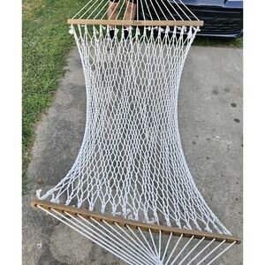 Genuine Hatteras Large 6 Ft Dura Cord Rope Hammock Beige
